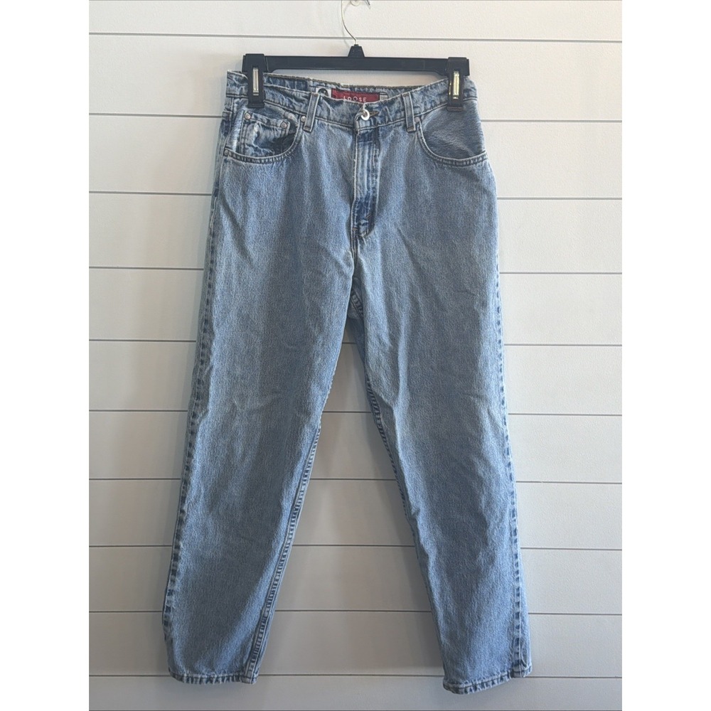 Vintage Levis Silvertab Jeans Womens 11 Jr (Fits 30X29) Loose Fit 90s Distressed